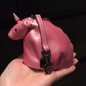 Coach leather unicorn bag charm